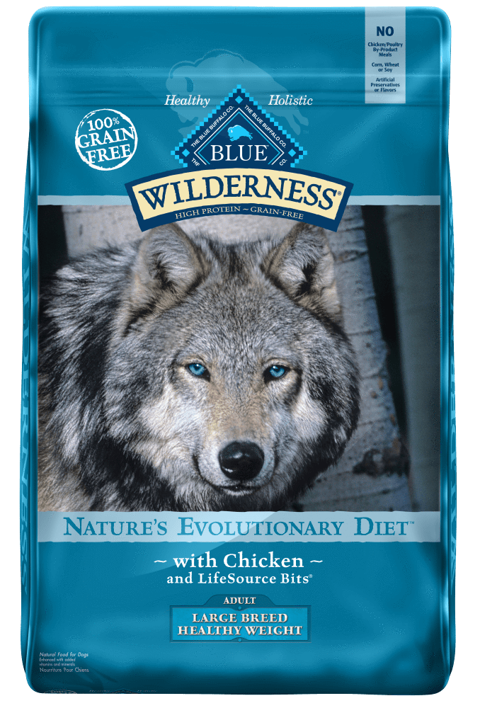 Blue Buffalo Wilderness Grain Free Healthy Weight High Protein Chicken Recipe Large Breed Adult Dry Dog Food