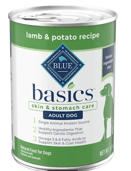 Blue Buffalo Basics Limited Ingredient Diet Grain Free Adult Lamb & Potato Canned Dog Food