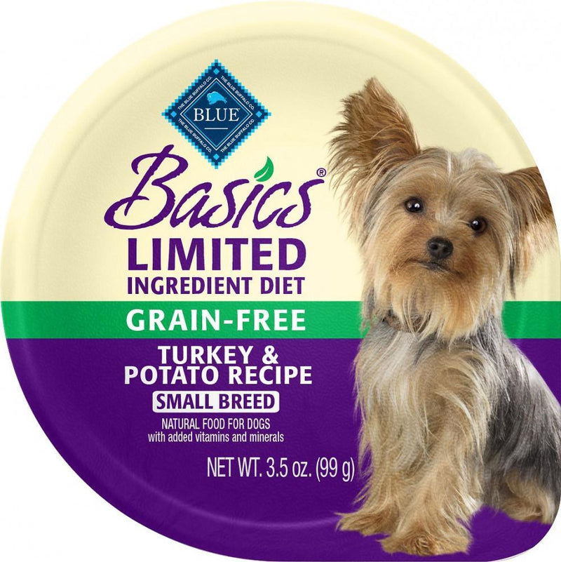 Blue Buffalo Basics Limited Ingredient Grain Free Small Breed Turkey & Potato Dog Food Cups