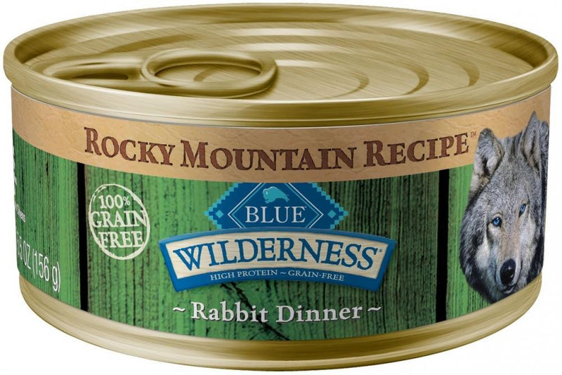 Blue Buffalo Wilderness Rocky Mountain Grain Free Recipe Adult Rabbit Canned Dog Food