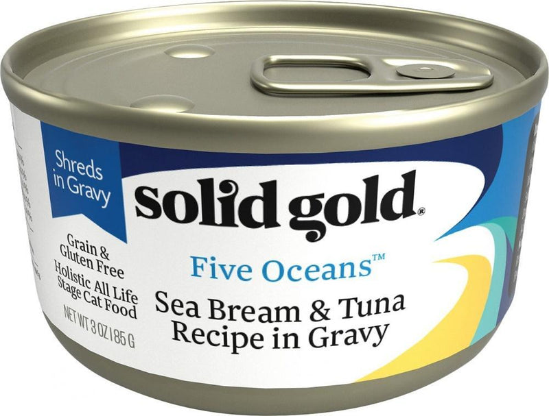 Solid Gold Five Oceans Grain Free Sea Bream & Tuna Recipe in Gravy Canned Cat Food