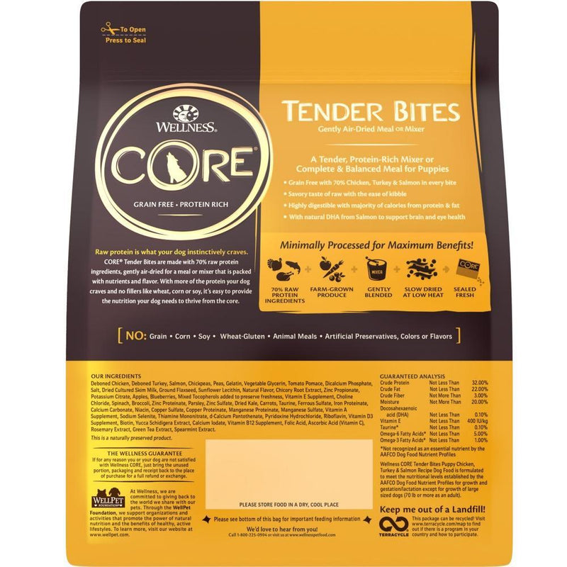 Wellness CORE Grain Free Tender Bites Puppy Recipe Meal or Mixer Dry Dog Food