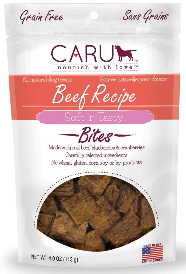 Caru Natural Grain Free Beef Recipe Bites for Dogs