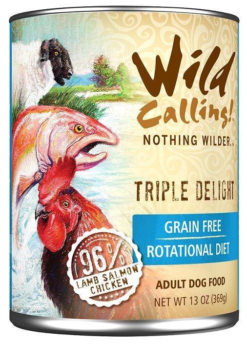 Wild Calling Triple Delights Grain Free Lamb, Salmon and Chicken Canned Dog Food