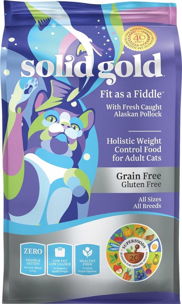 Solid Gold Fit as a Fiddle Grain Free Adult Alaskan Pollock Recipe Dry Cat Food