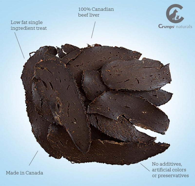 Crumps Naturals Traditional 100% Beef Liver Fillets Dog Treats