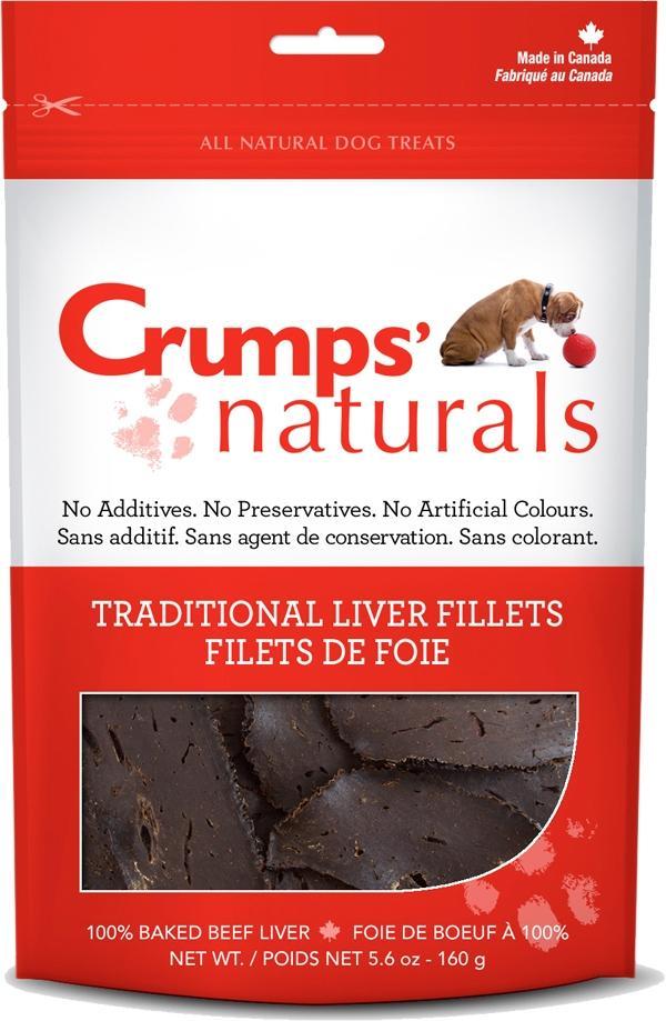 Crumps Naturals Traditional 100% Beef Liver Fillets Dog Treats