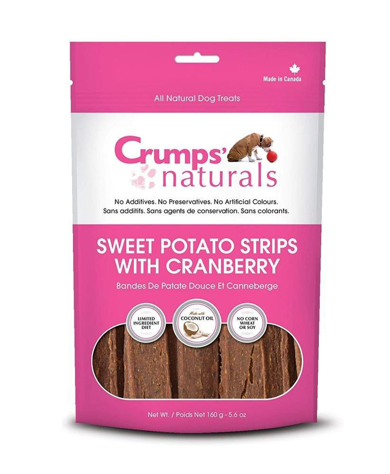 Crumps Naturals Sweet Potato Strips with Cranberry Dog Treats