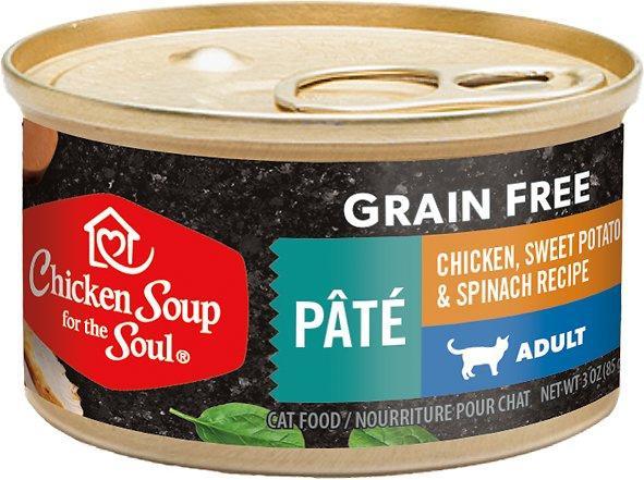 Chicken Soup For The Soul Grain Free Chicken Souffle with Sweet Potatoes and Spinach Canned Cat Food