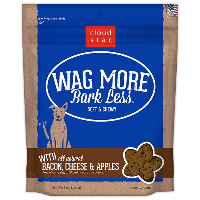 Cloud Star Wag More Bark Less Soft and Chewy Bacon Cheese and Apples Dog Treats