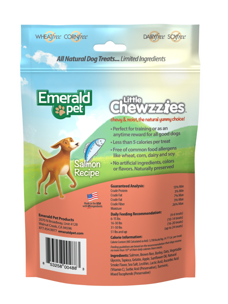Emerald Pet Little Chewzzies Salmon Recipe Dog Treats