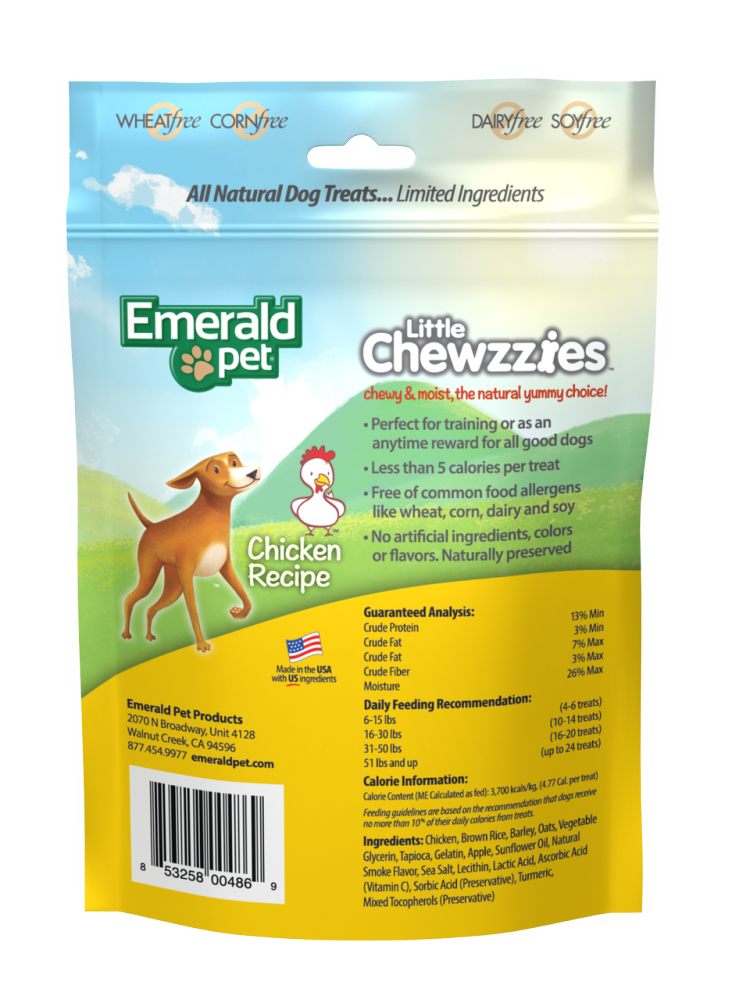 Emerald Pet Little Chewzzies Chicken Recipe Dog Treats