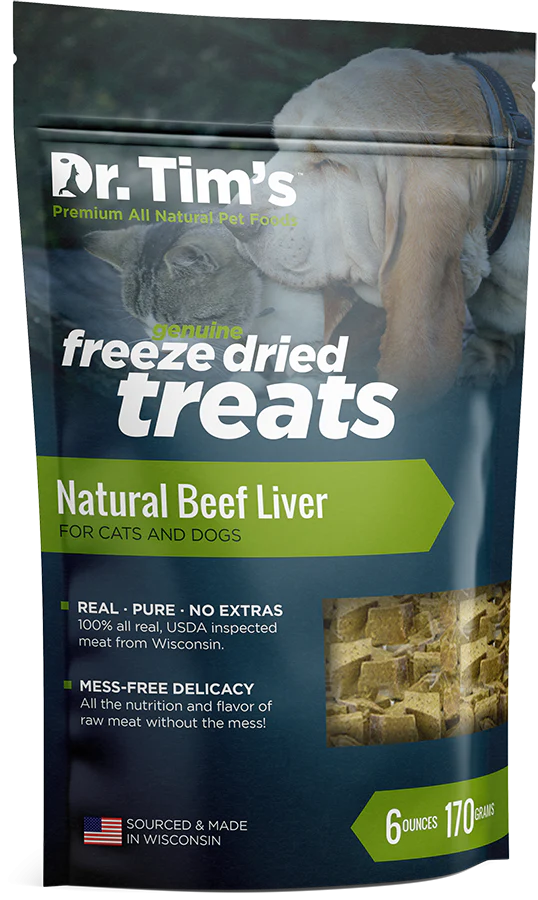 Dr. Tim's Freeze Dried Natural Beef Liver Dog and Cat Treats