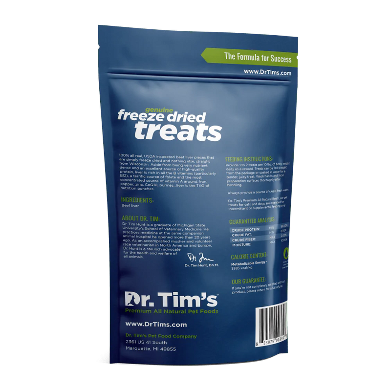 Dr. Tim's Freeze Dried Natural Beef Liver Dog and Cat Treats