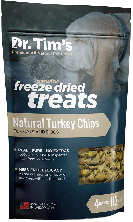 Dr. Tim's Freeze Dried Natural Turkey Chips Dog and Cat Treats