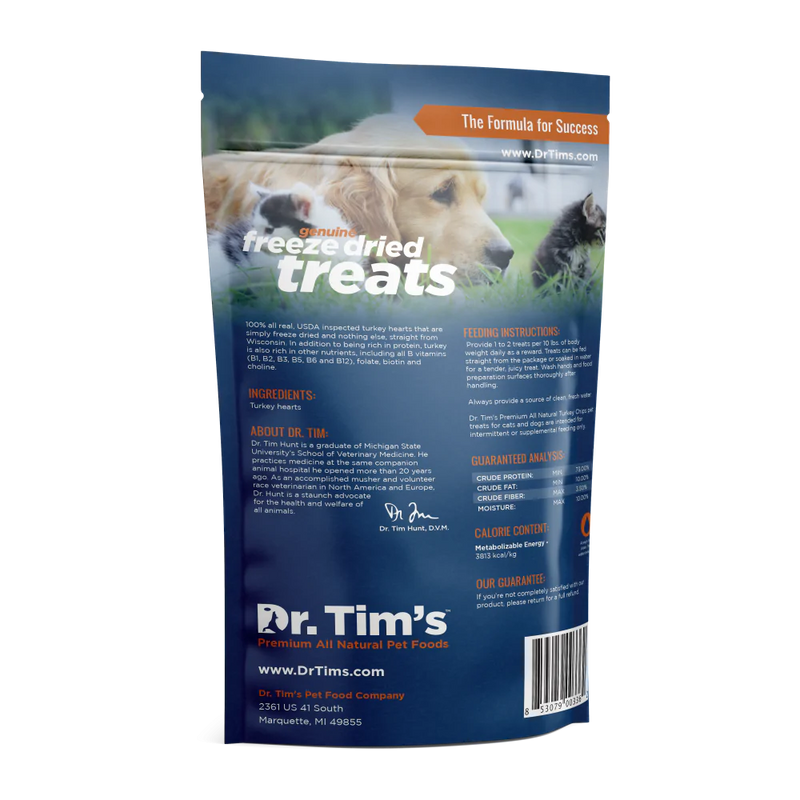Dr. Tim's Freeze Dried Natural Turkey Chips Dog and Cat Treats