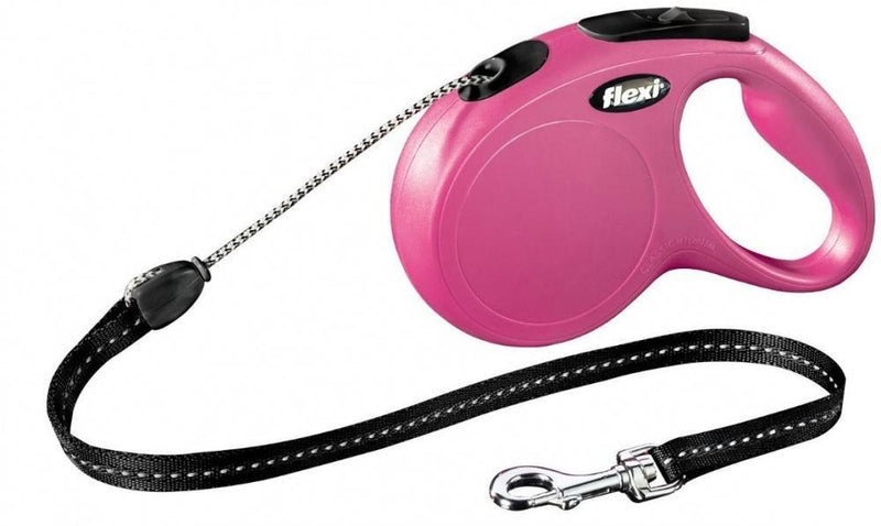 Flexi New Classic Pink Cord Retractable Dog Leash