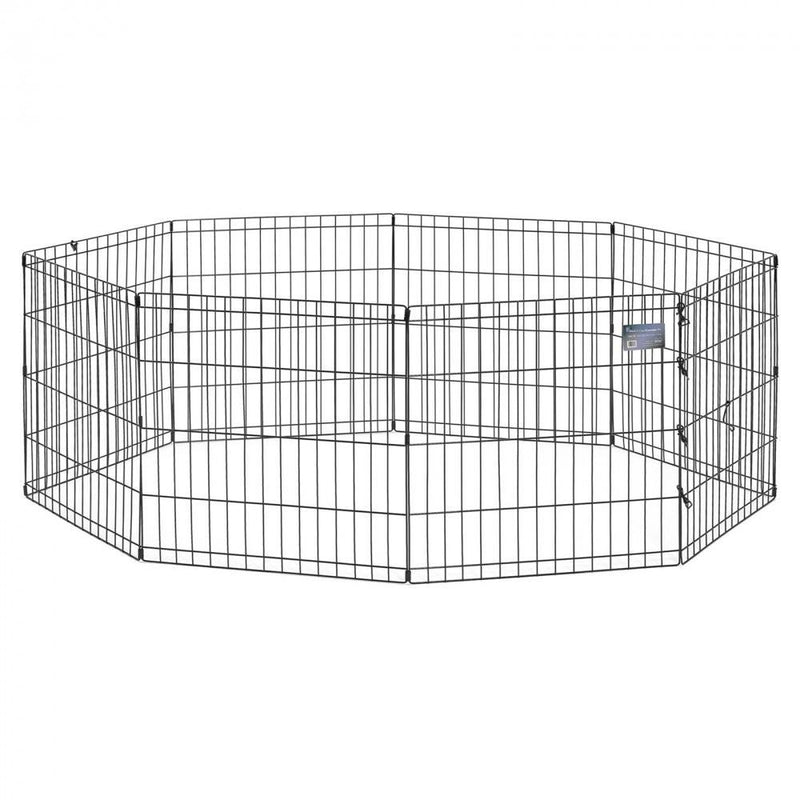 MidWest Black E-Coat Pet 8 Panel Exercise Pen