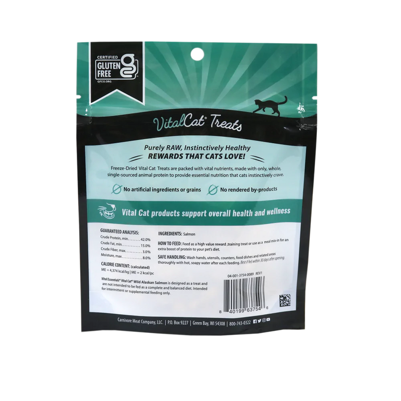 Vital Essentials Vital Cat Freeze Dried Grain Free Wild Alaskan Salmon Cat Treats