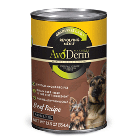 Avoderm Revolving Menu LID Grain Free Beef Recipe Adult Canned Dog Food