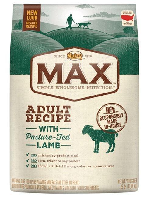 Nutro Max Adult Recipe With Pasture Fed Lamb Dry Dog Food