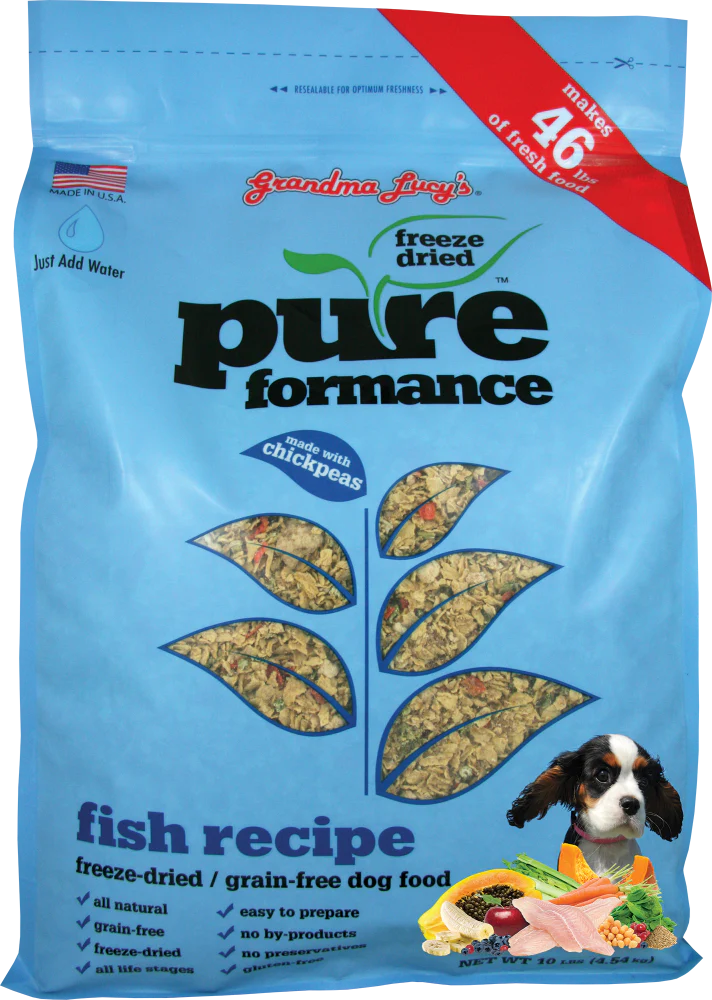 Grandma Lucy's Pureformance Fish Recipe Freeze Dried Grain Free Dog Food