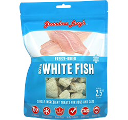 Grandma Lucy's Singles Freeze Dried Ocean White Fish Single Ingredient Pet Treats