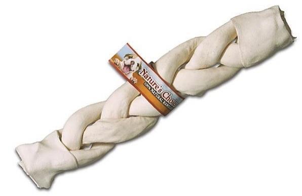 Loving Pets Natures Choice White Braided Rawhide for Dogs