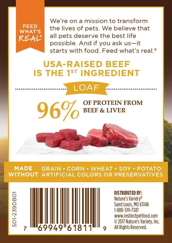 Nature's Variety Instinct Ultimate Protein Grain Free Beef Formula Canned Dog Food