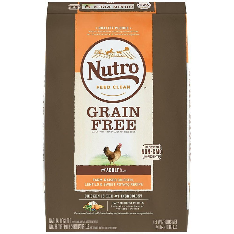 Nutro Grain Free Adult Farm-Raised Chicken, Lentils And Sweet Potato Dry Dog Food