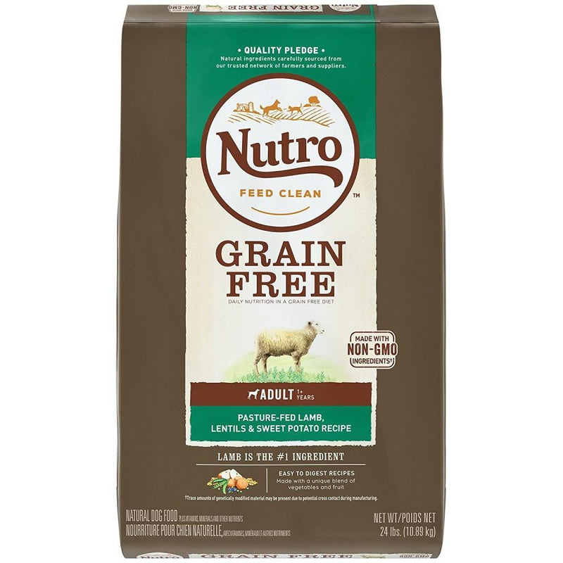 Nutro Grain Free Adult Pasture-Fed Lamb, Lentils And Sweet Potato Dry Dog Food