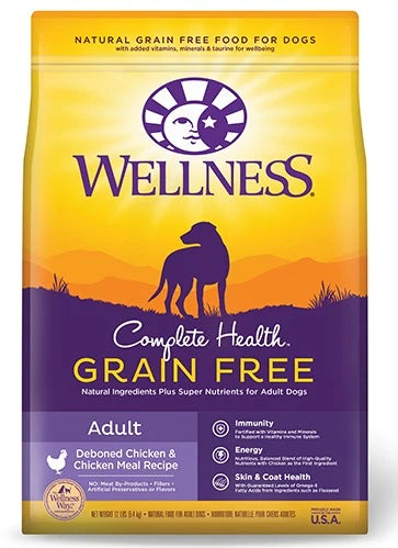 Wellness Complete Health Natural Adult Grain Free Deboned Chicken and Chicken Meal Recipe Dry Dog Food