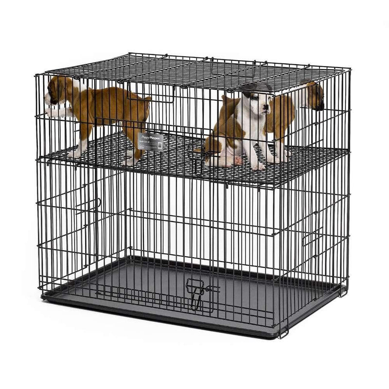 Midwest Puppy Playpen with Plastic Pan and Half Inch Floor Grid