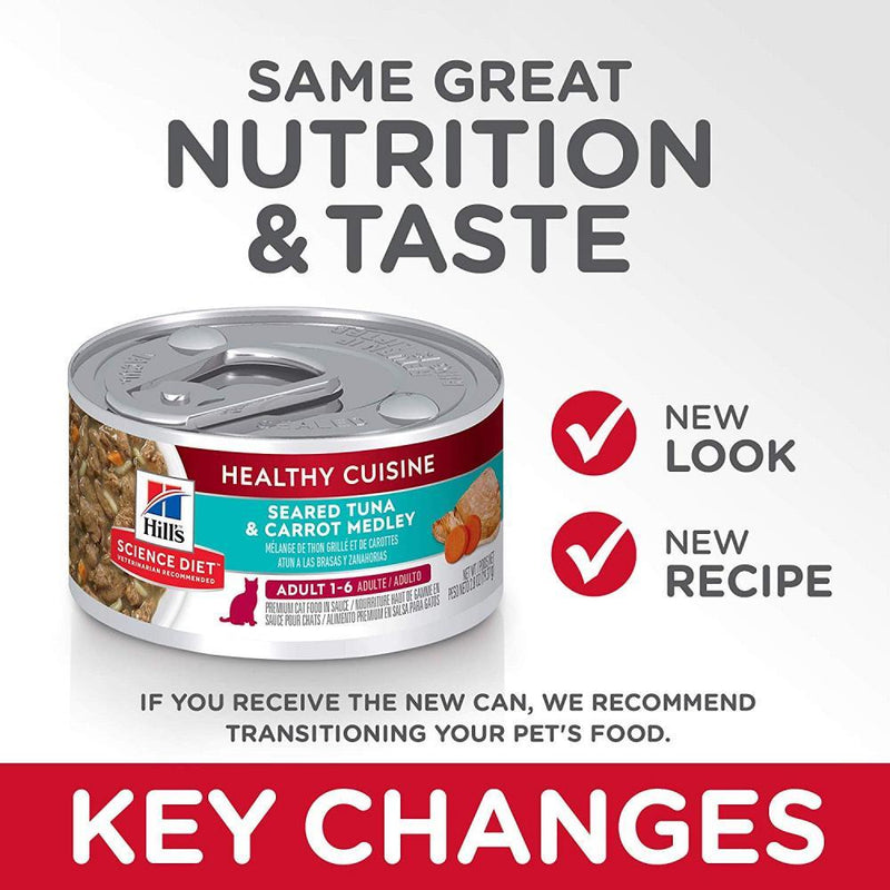 Hill's Science Diet Healthy Cuisine Senior 11+ Adult Seared Tuna & Carrot Medley Canned Cat Food