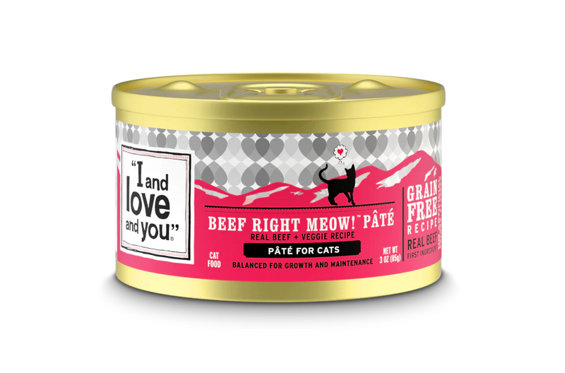 I and Love and You Grain Free Beef, Right Meow! Pate Canned Cat Food