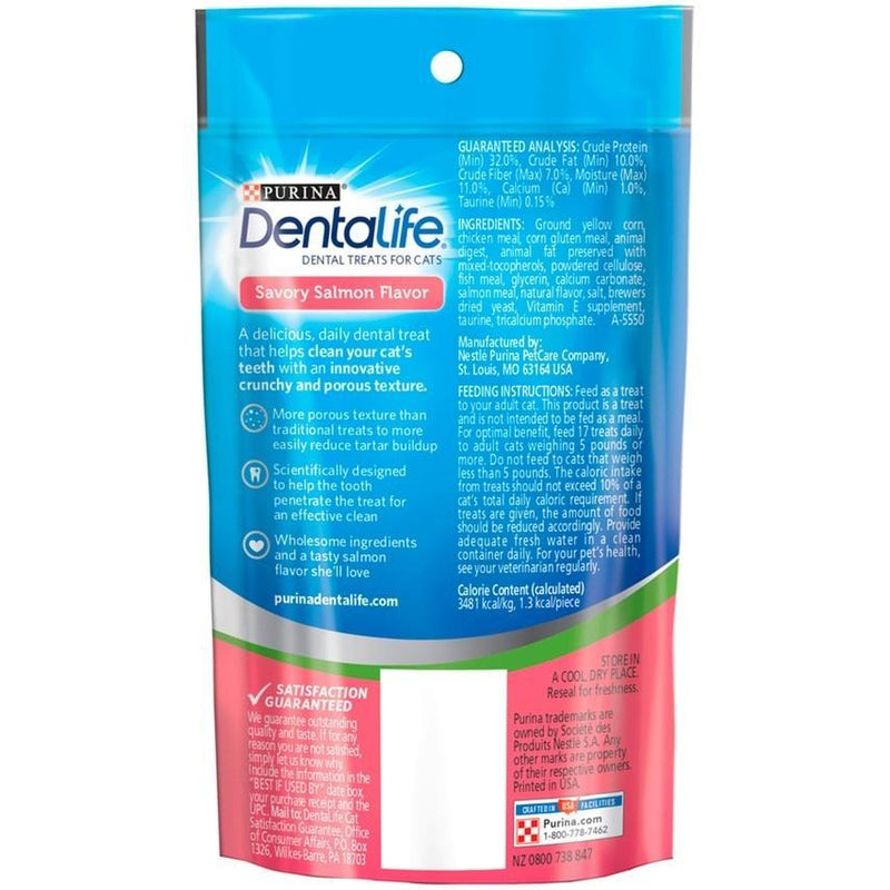 Purina Dentalife Adult Savory Salmon Flavor Cat Dental Treats