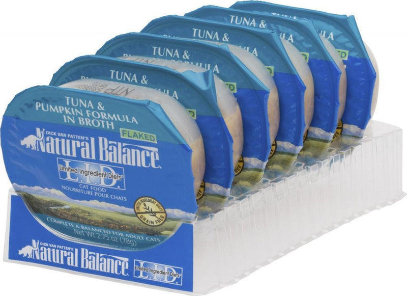 Natural Balance L.I.D. Limited Ingredient Diet Flaked Tuna & Pumpkin in Broth Cat Food Cup