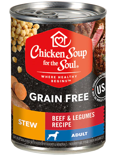 Chicken Soup For The Soul Grain Free Beef and Legume Stew Canned Dog Food