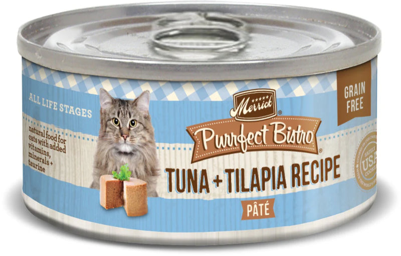 Merrick Purrfect Bistro Tuna and Tilapia Pate Grain Free Canned Cat Food