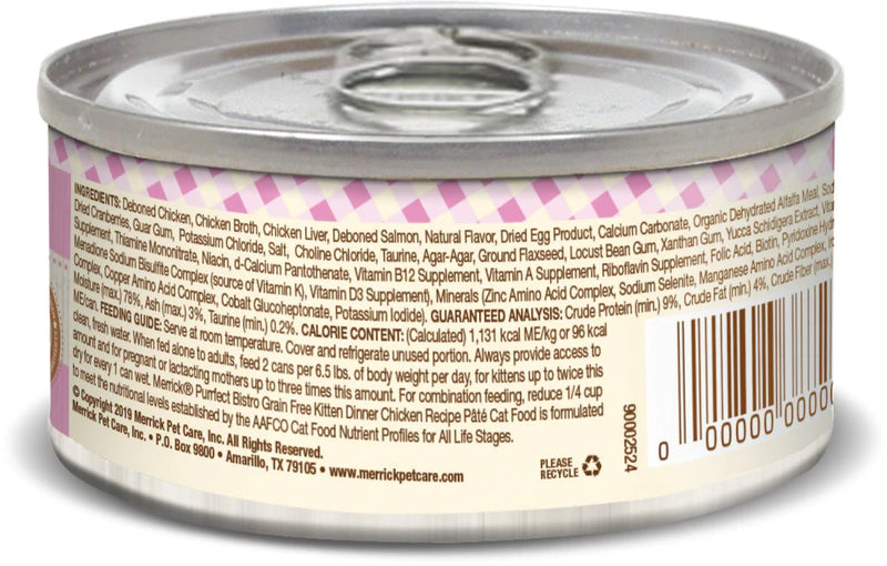 Merrick Purrfect Bistro Grain Free Kitten Dinner Canned Cat Food