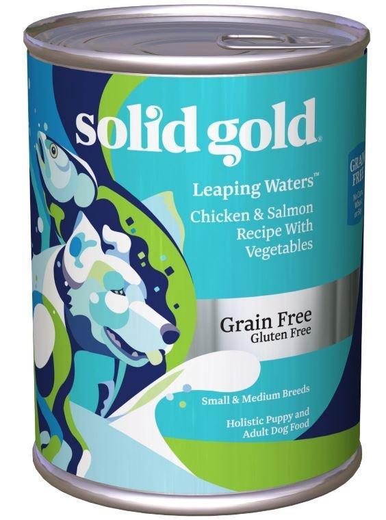 Solid Gold Grain Free Leaping Waters Small & Medium Breed with Chicken & Salmon Canned Dog Food