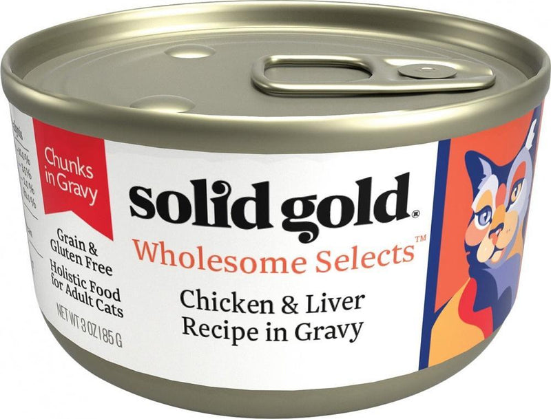 Solid Gold Wholesome Selects Grain Free Chicken & Liver in Gravy Recipe Canned Cat Food