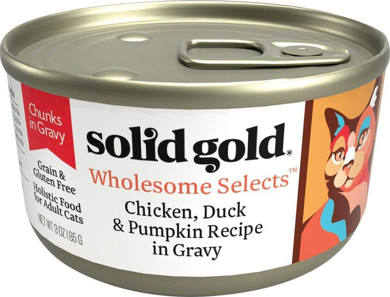 Solid Gold Wholesome Selects Grain Free Chicken, Duck, & Pumpkin in Gravy Recipe Canned Cat Food