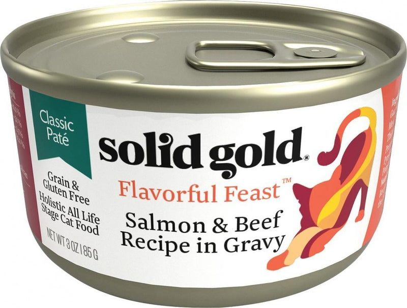 Solid Gold Flavorful Feast Grain Free Salmon & Beef in Gravy Recipe Canned Cat Food