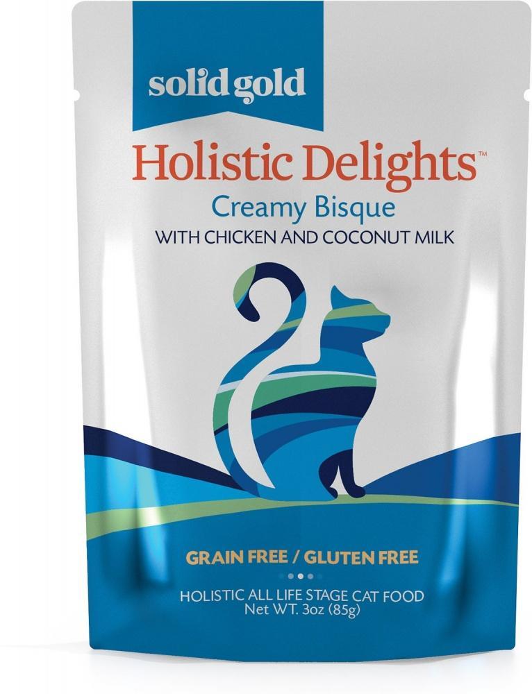 Solid Gold Grain Free Holistic Delights Chicken Creamy Bisque Cat Food Pouches