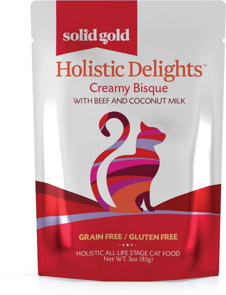 Solid Gold Grain Free Holistic Delights Beef Creamy Bisque Cat Food Pouches