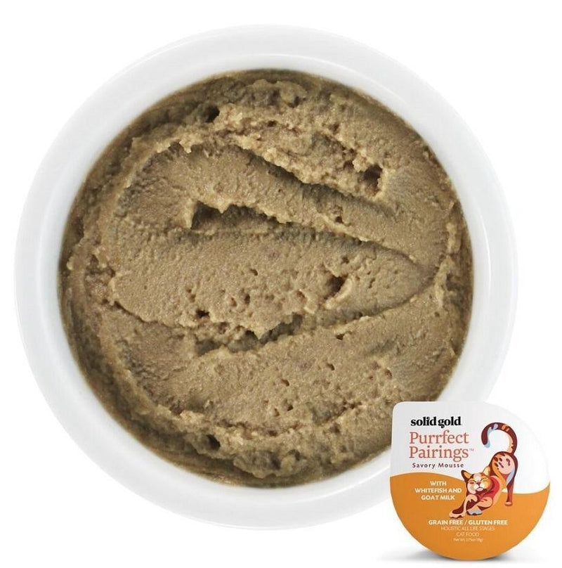 Solid Gold Grain Free Purrfect Pairings Whitefish & Goat Milk Savory Mousse Cat Food Tray
