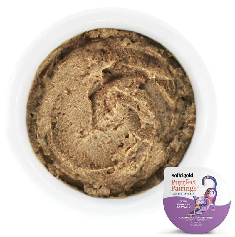 Solid Gold Grain Free Purrfect Pairings Tuna & Goat Milk Savory Mousse Cat Food Tray