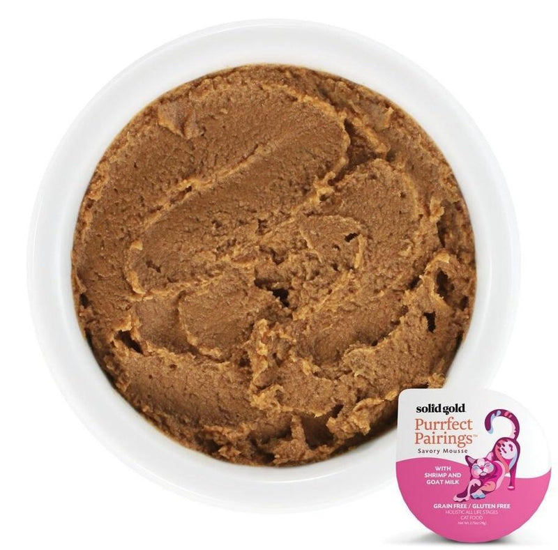 Solid Gold Grain Free Purrfect Pairings Shrimp & Goat Milk Savory Mousse Cat Food Tray