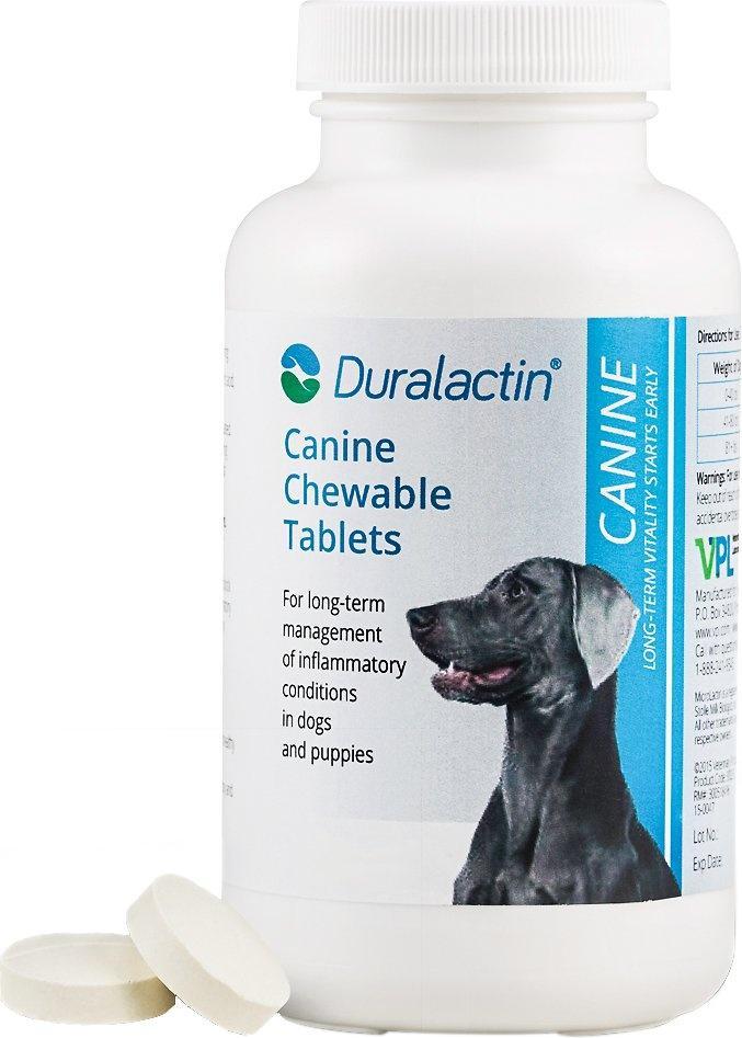 Duralactin Canine Chewable Vanilla Flavored Tablet Dog Supplement